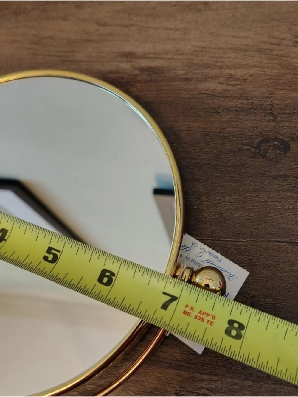 Kimball & Young Gold Plated Solid Brass 4xxxx magnification Table Mirror NWOB